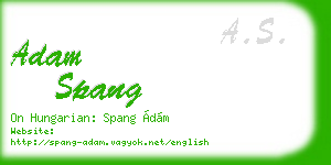 adam spang business card